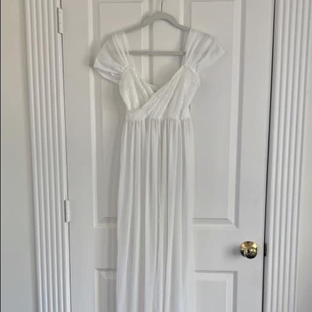 Maternity dress off the shoulder / split front